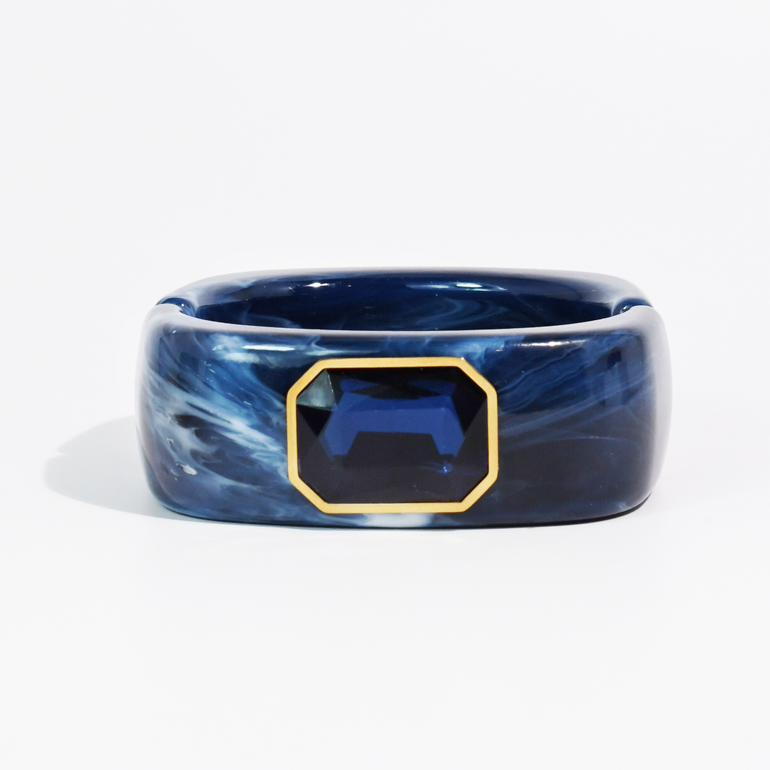 The Gemma Cuff Bracelet: Navy