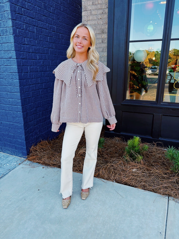 Gingham Peterpan Top