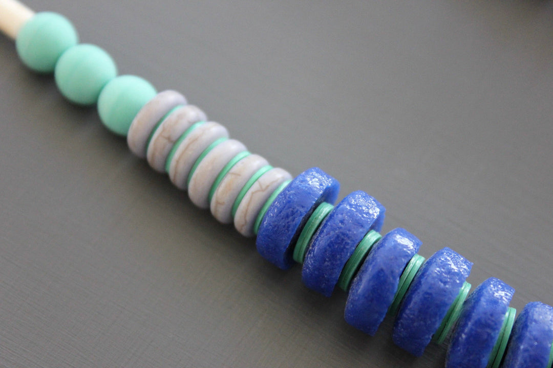 Cobalt Ghana Glass Necklace