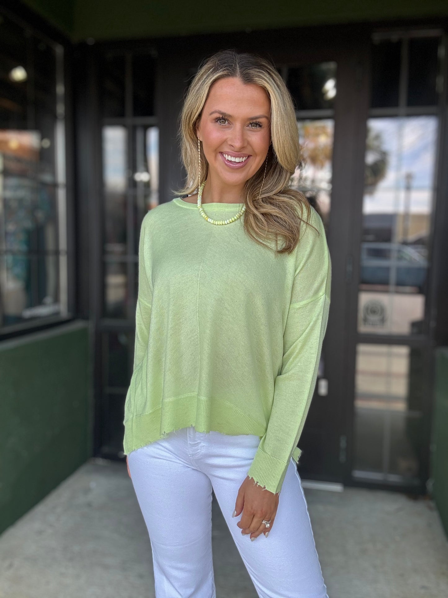 Lawson Top In Pale Lime