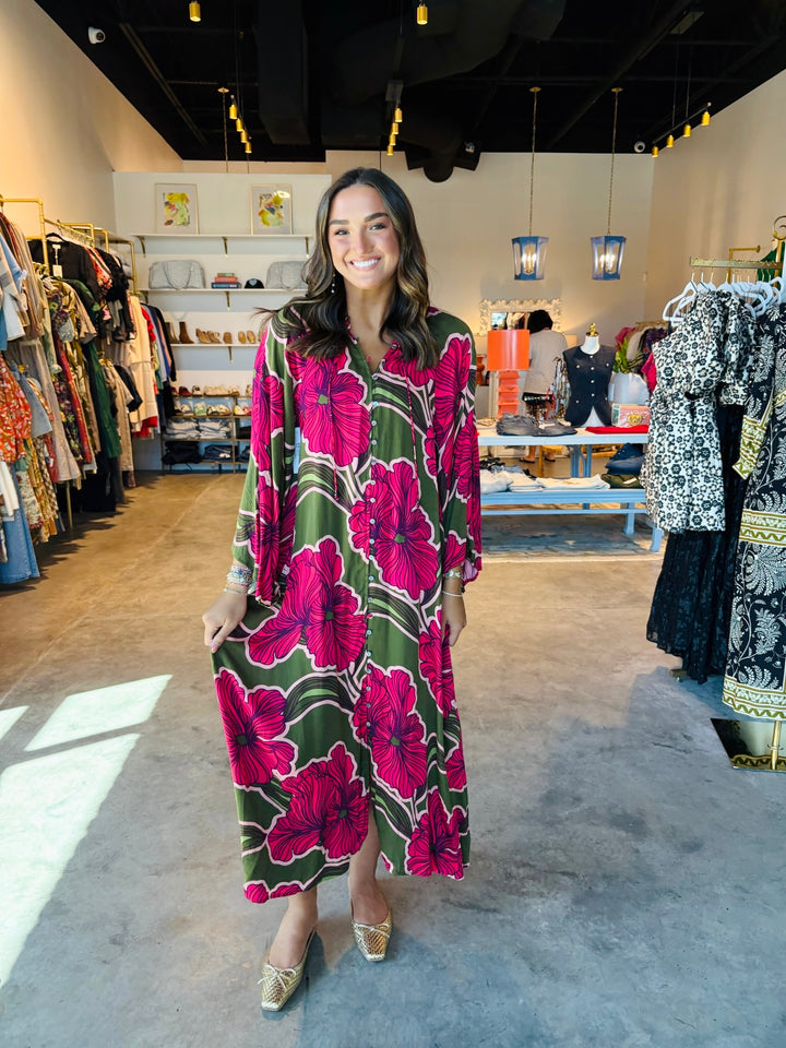 Floral Kaftan Dress