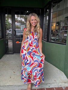 Abstract Swirl Maxi