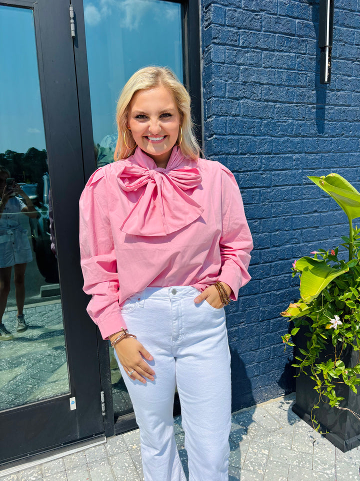 Pink Bow Tie Top