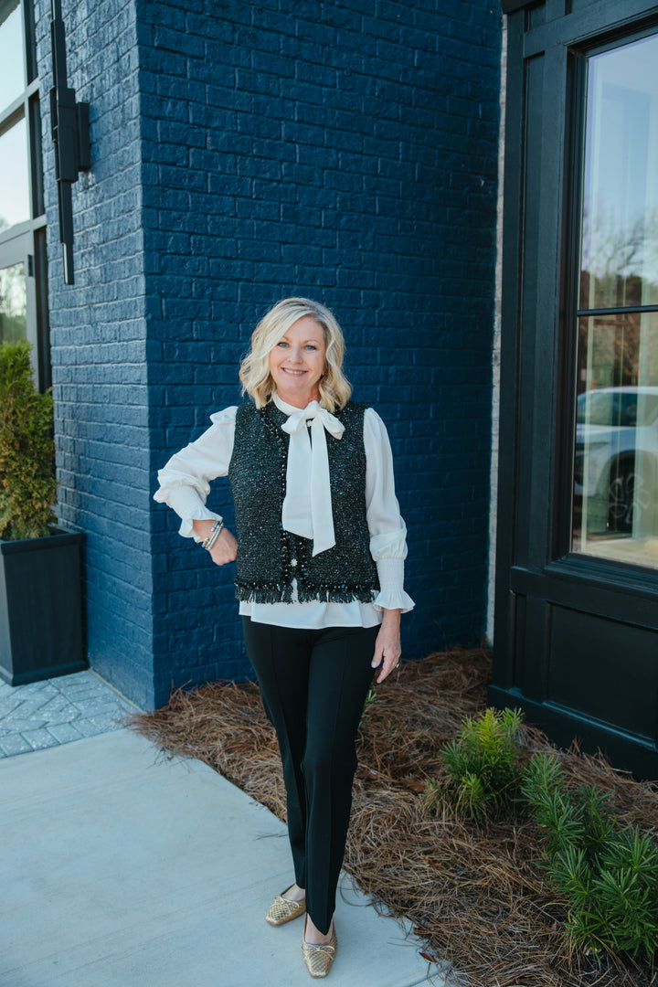 Glitz Button Vest