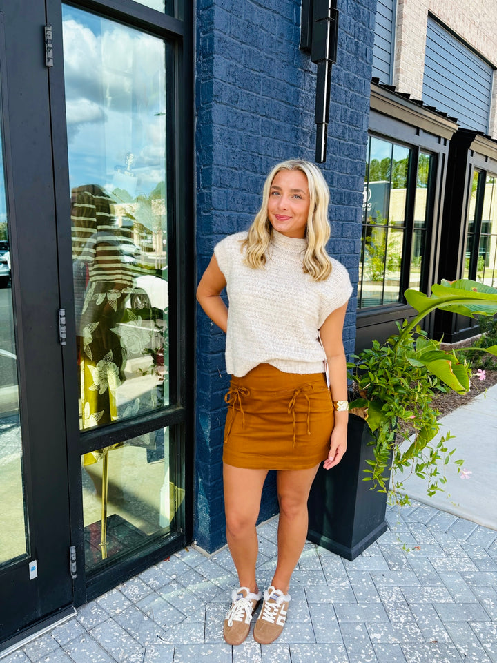 Sienna Twill Bow Skirt