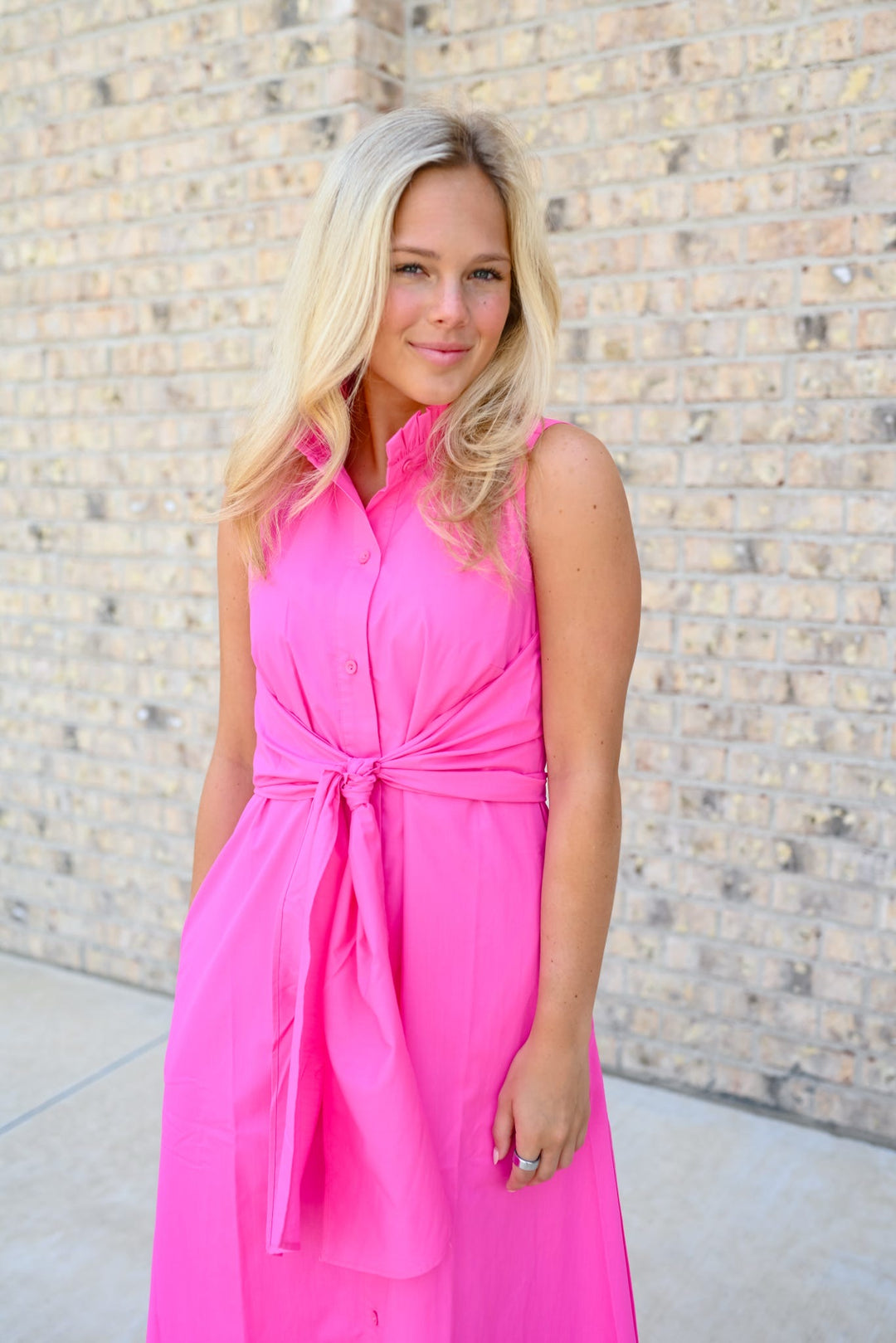 Sleeveless Wrap Midi Dress