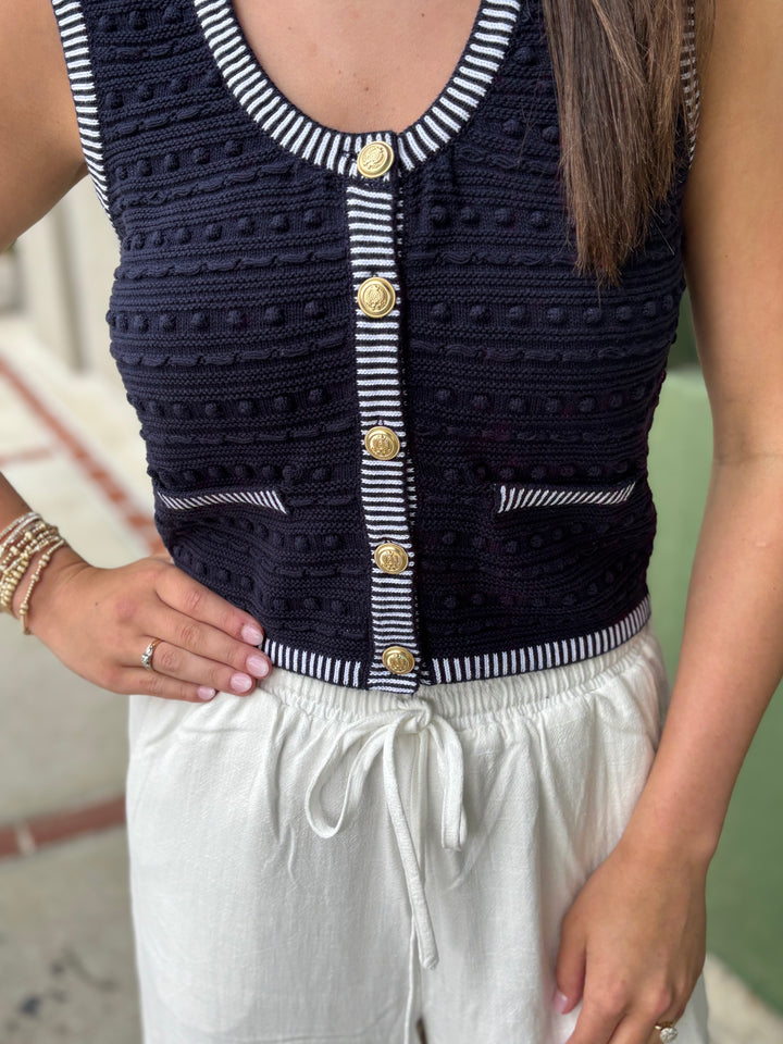 Navy Knit Sweater