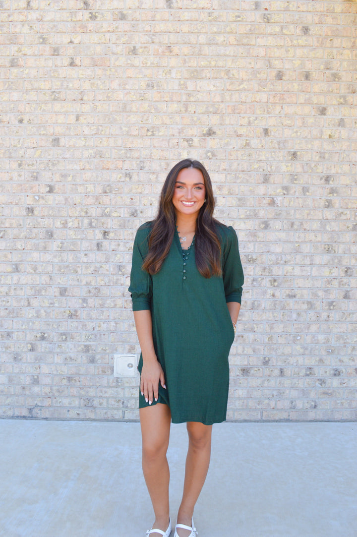 Rayne Dress in Forest
