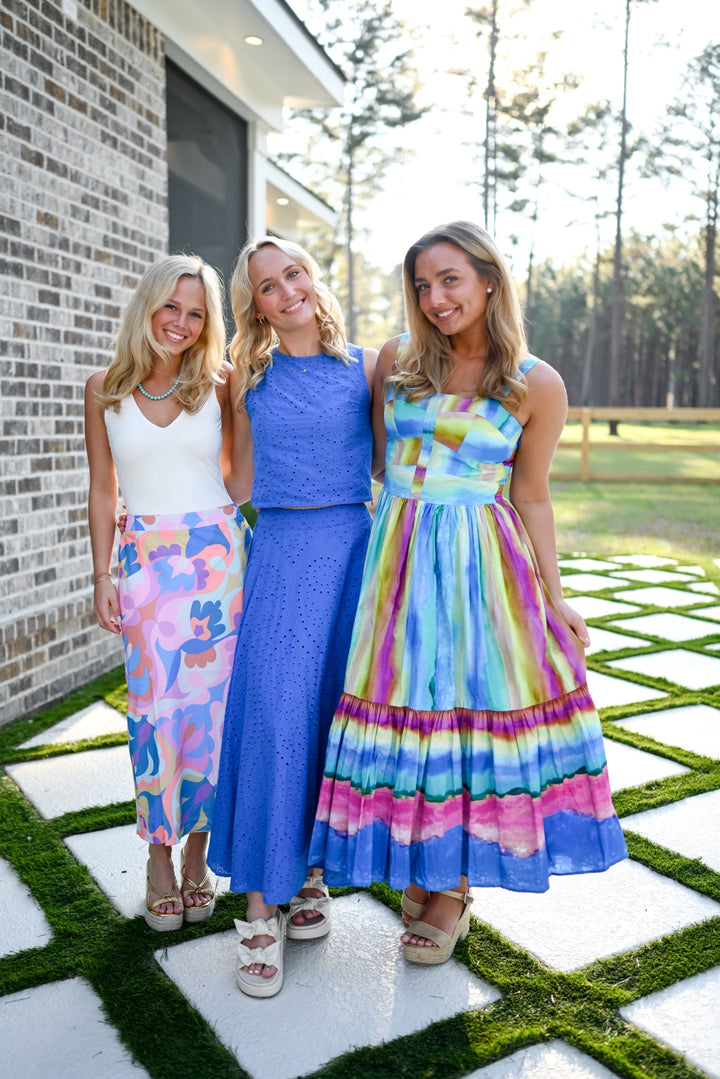 Sunset Stripe Gianna Dress