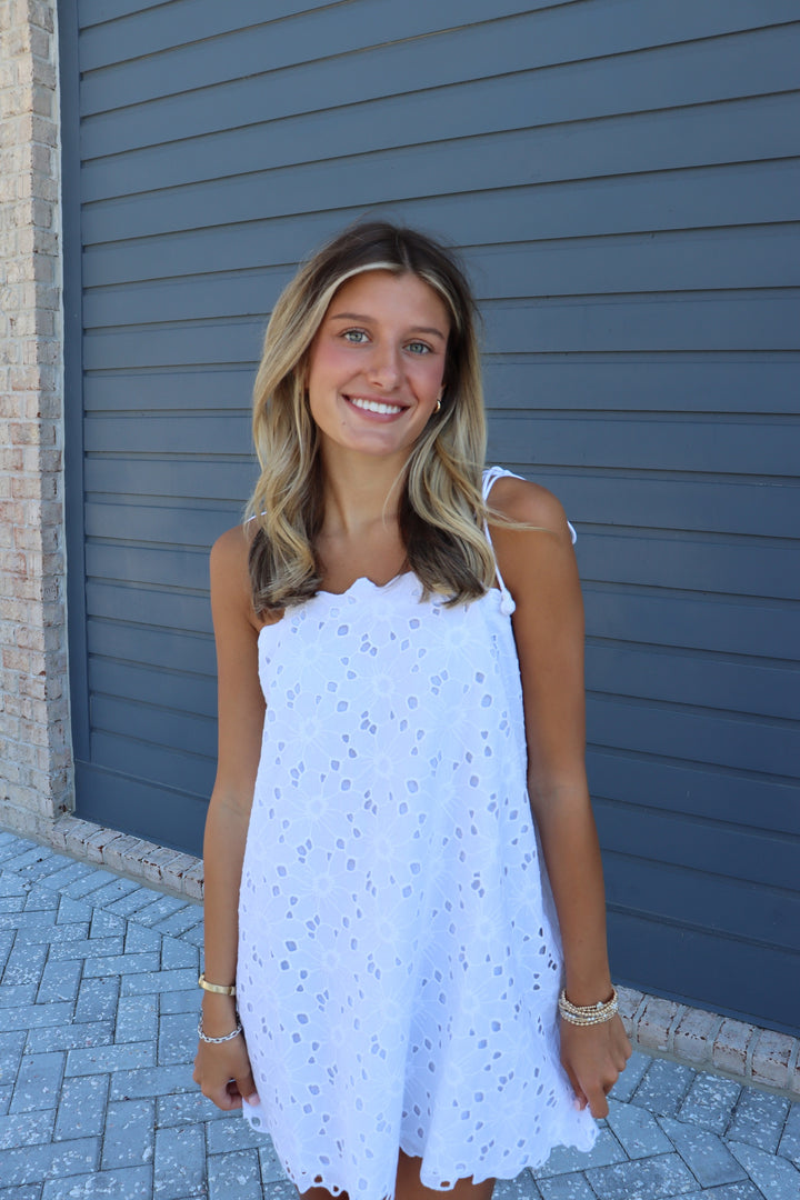 Tillie Mini Dress in Coconut