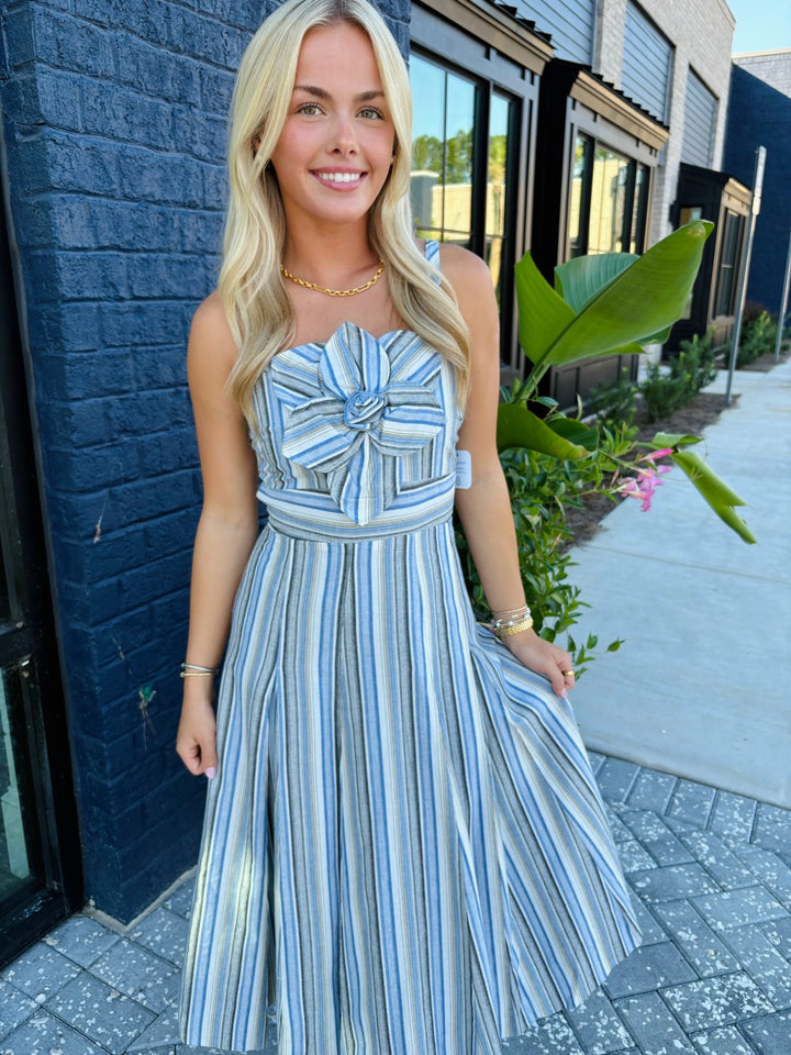 Denim Striped Honolulu Dress