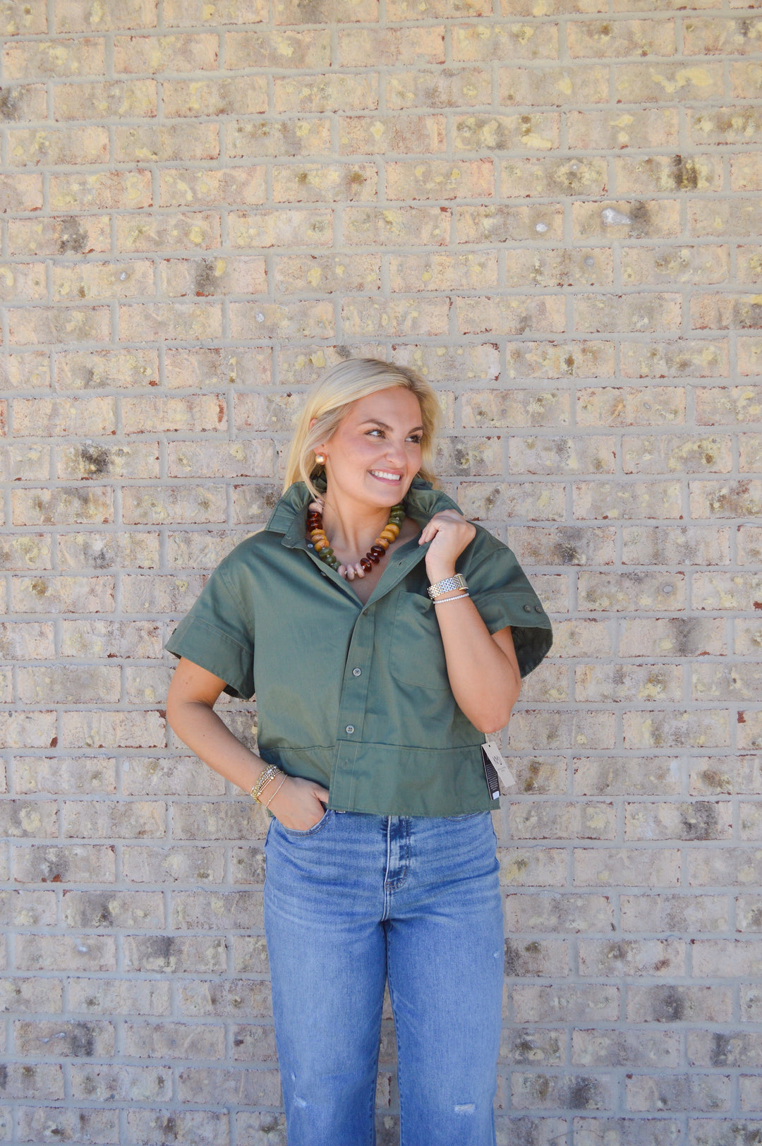 Reese Ruffle Collar Top