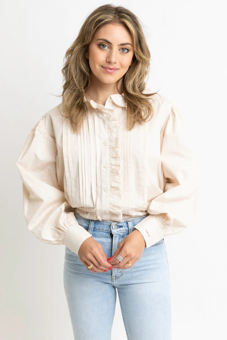 Ivory Pleat Top