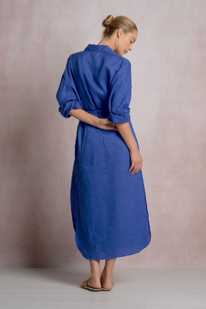 Solid Maxi Shirt Dress