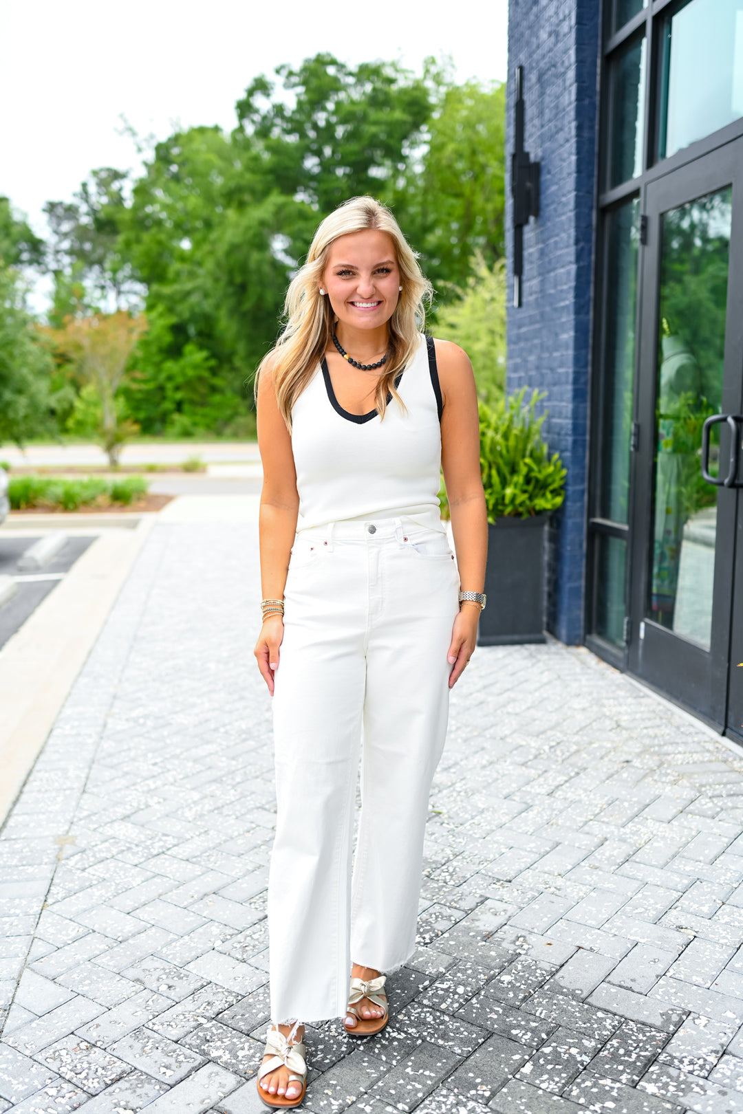 Nancy V-Neck Knit Tank Top