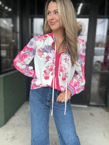 Pink Floral Blouse