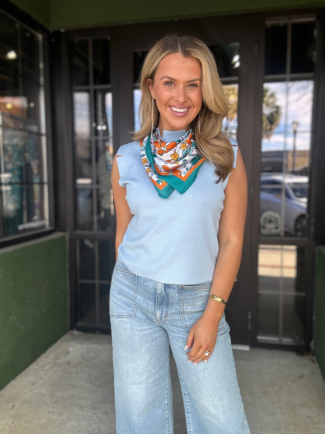 Betty Top In Baby Blue