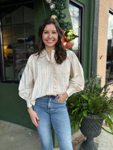 Ivory Pleat Top