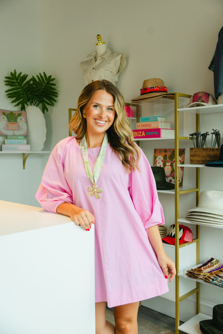 Bubblegum Puff Sleeve Dress