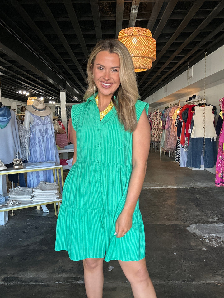 Green Shirt Dress