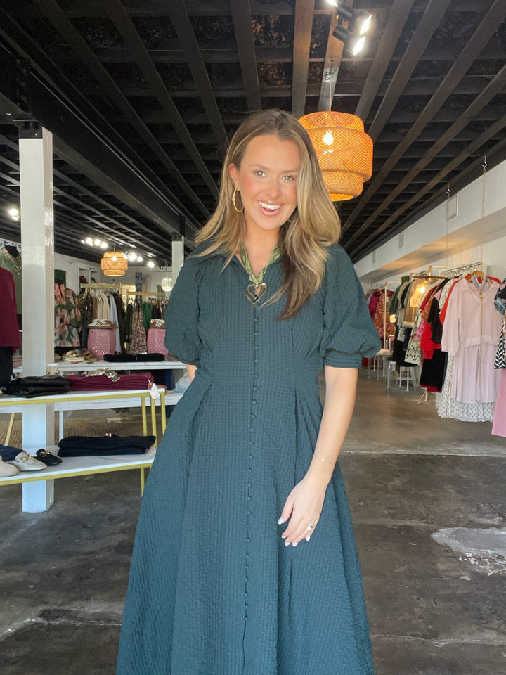 Dark Green Midi Dress