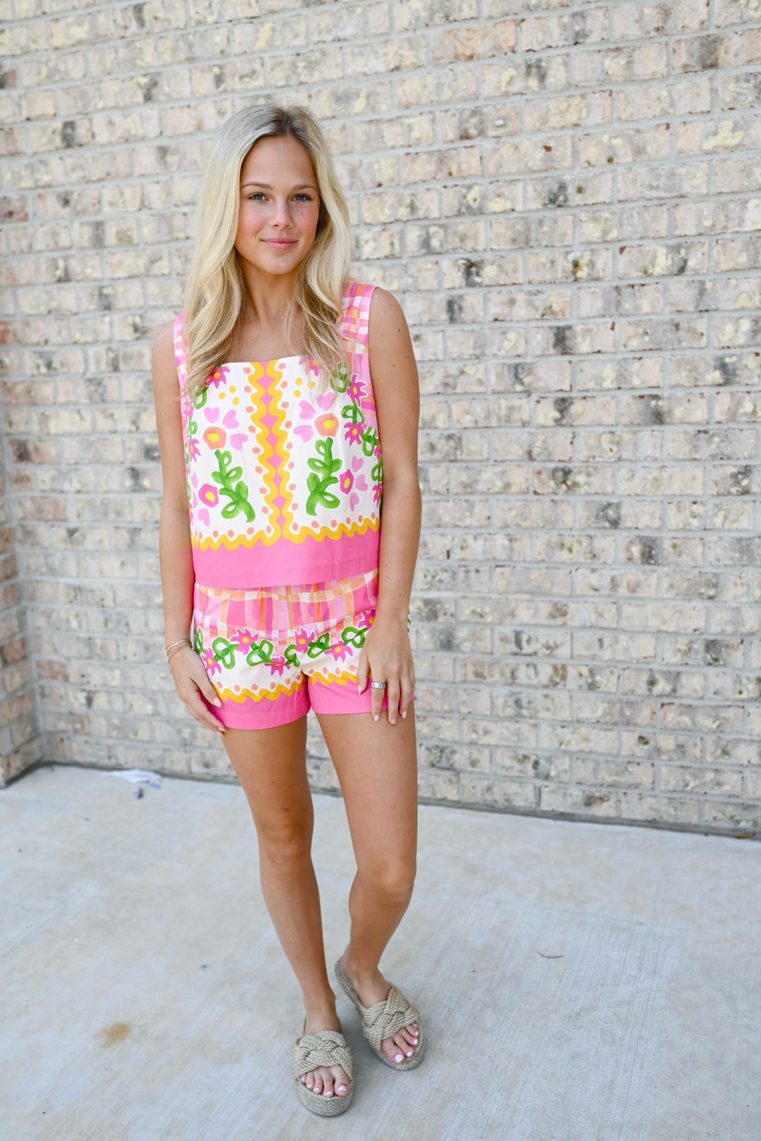 Pink Tapestry Bloom Top