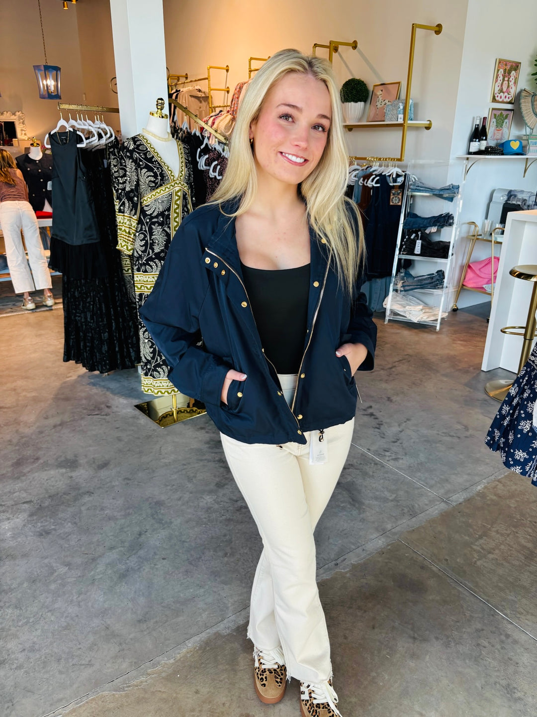 Navy Lightweight Bomber Jacket