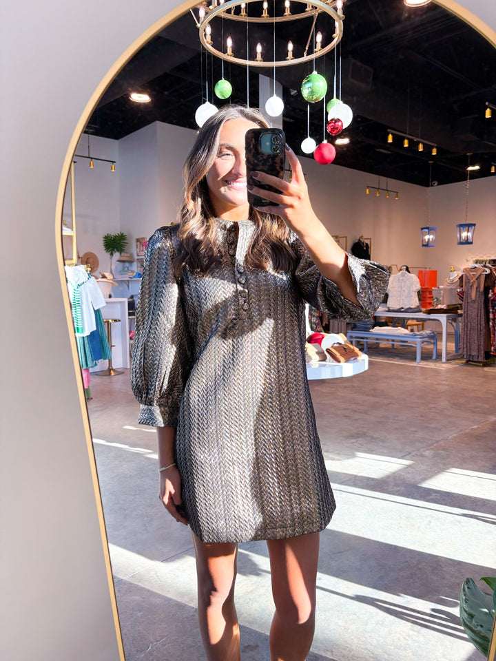 Maeve Dress in Party Gold