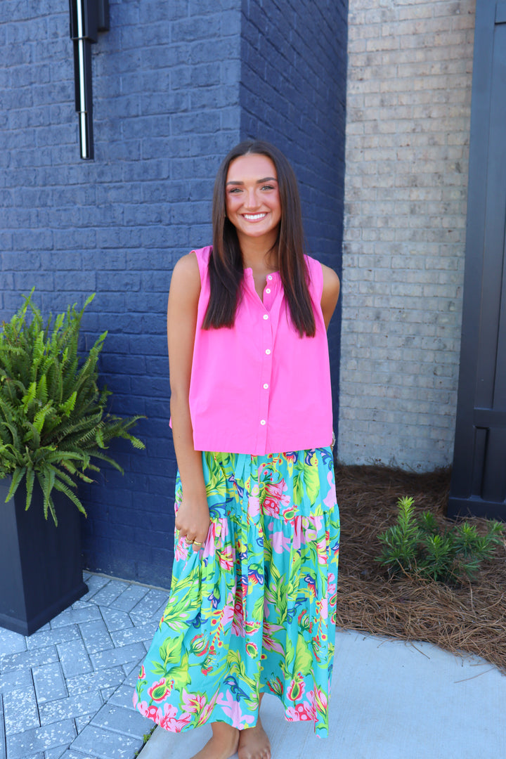 Mara Top in Knockout Pink