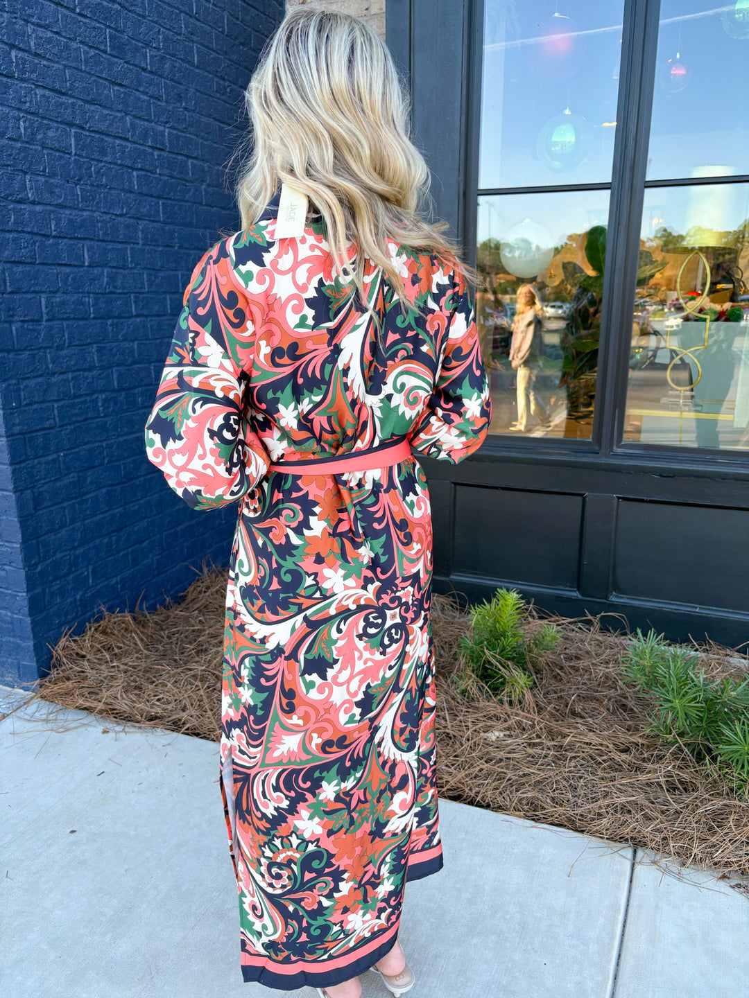 Autumn Scroll Maxi Dress