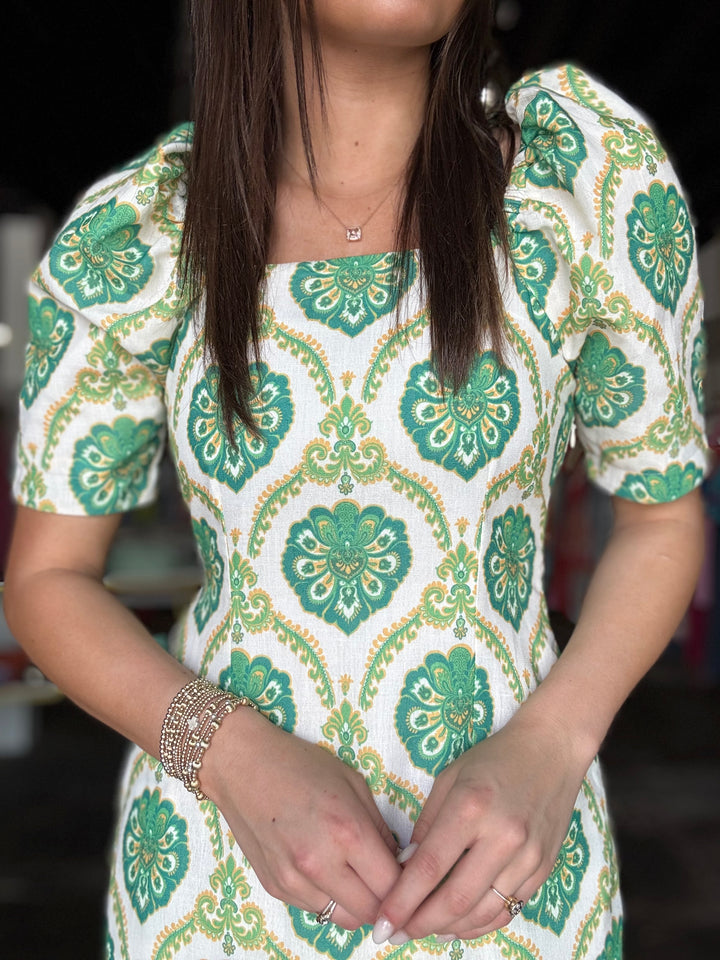 Green Motif Dress
