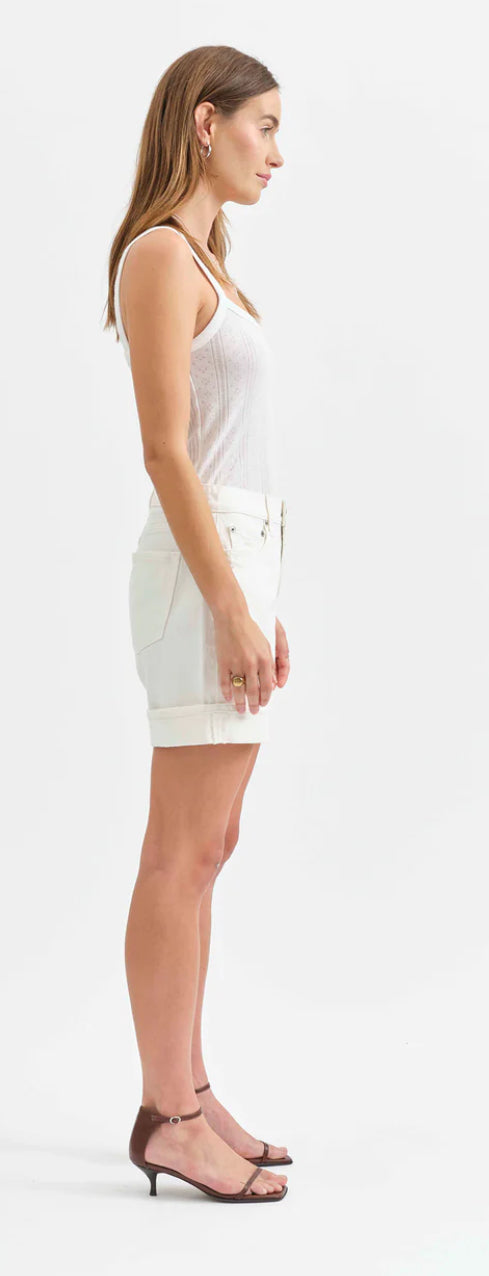 Easy Rider Short in Swan Vintage - Daze Denim