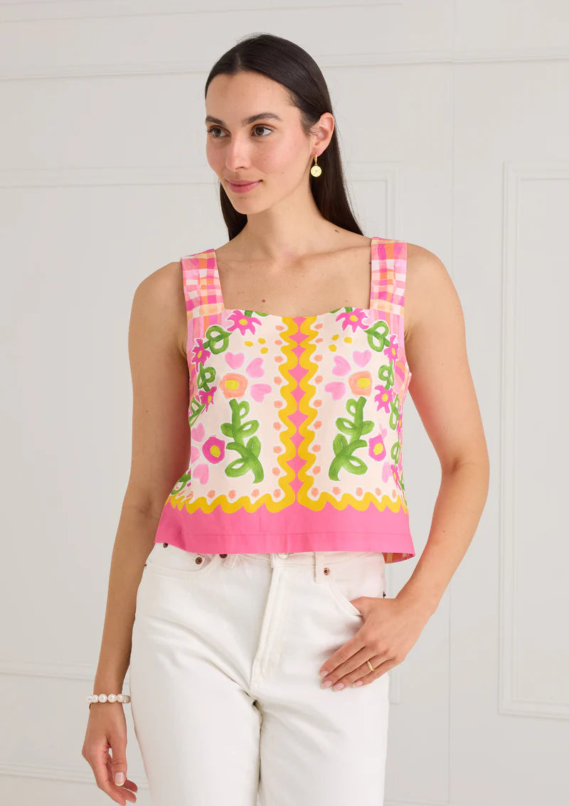 Pink Tapestry Bloom Top