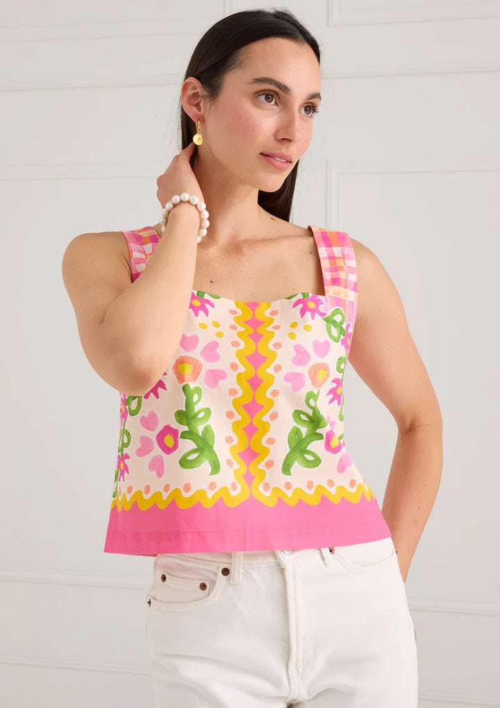 Pink Tapestry Bloom Top