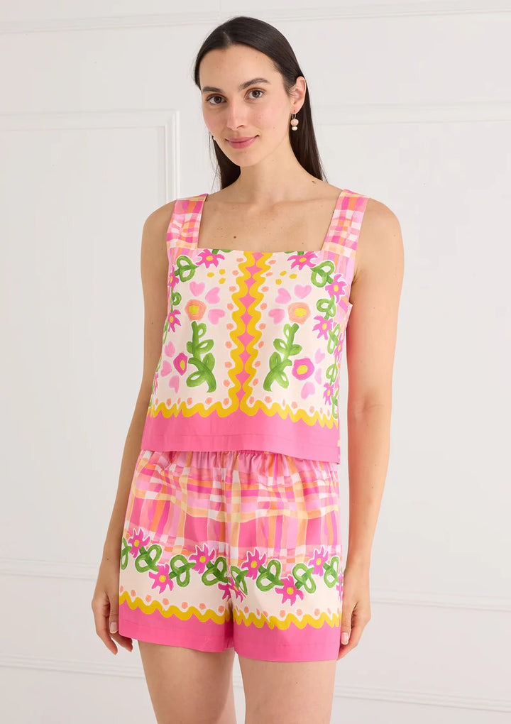 Pink Tapestry Bloom Shorts