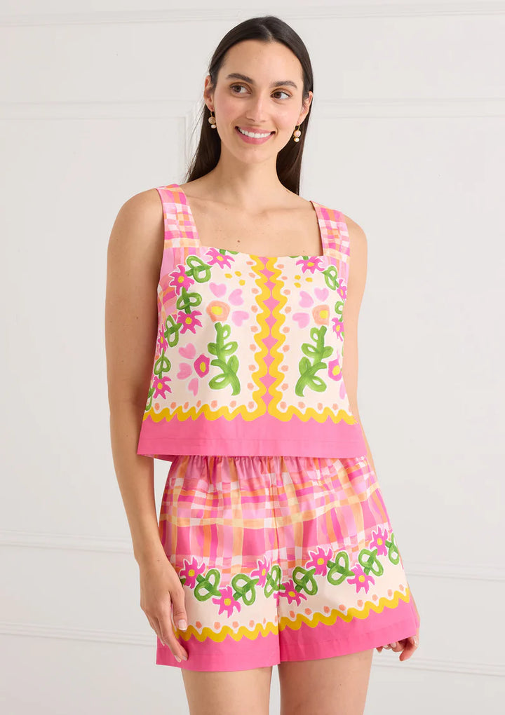 Pink Tapestry Bloom Shorts