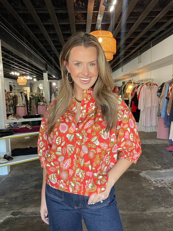 Harvest Round Yoke Blouse