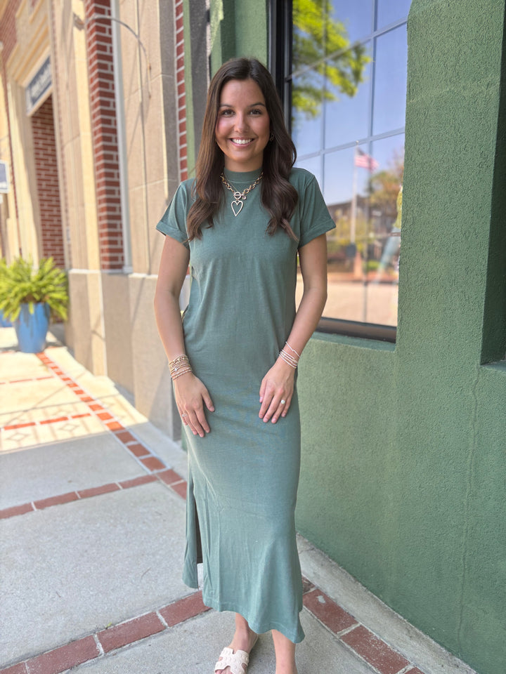 Sage Leaf Tee Dress