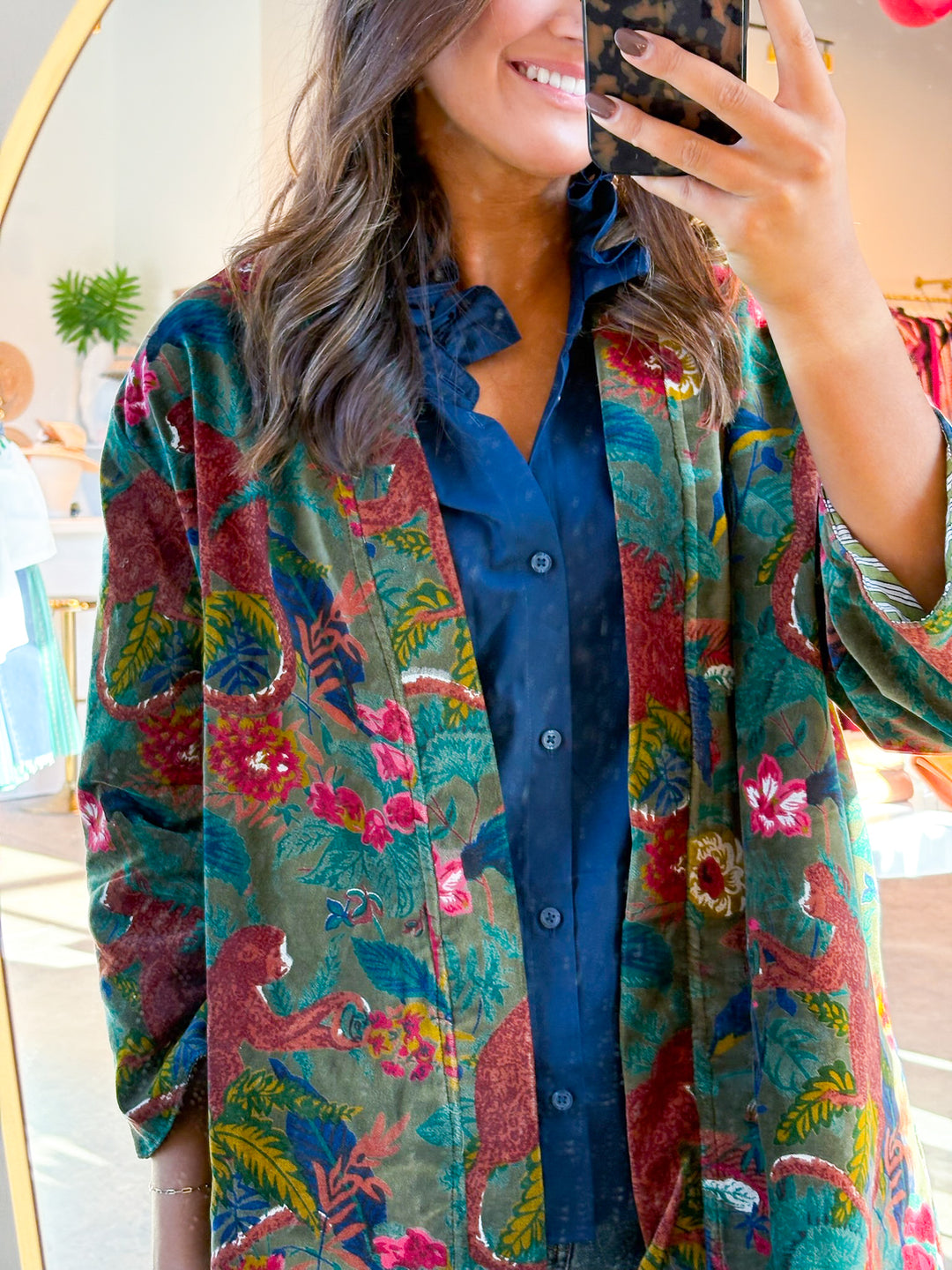 Penny Velvet Lounge Jacket in Joplin