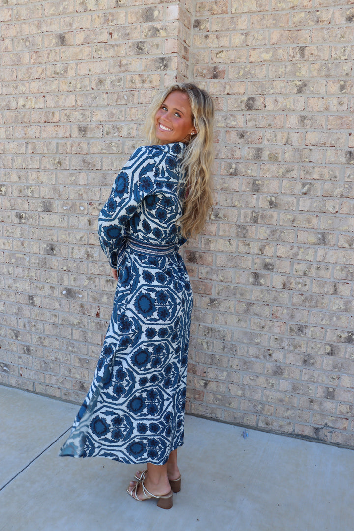 Palma Maxi in Santorini Print