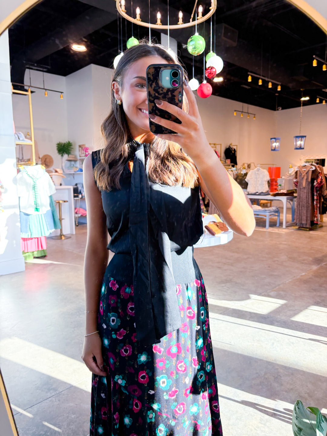 Black Holiday Garden Skirt