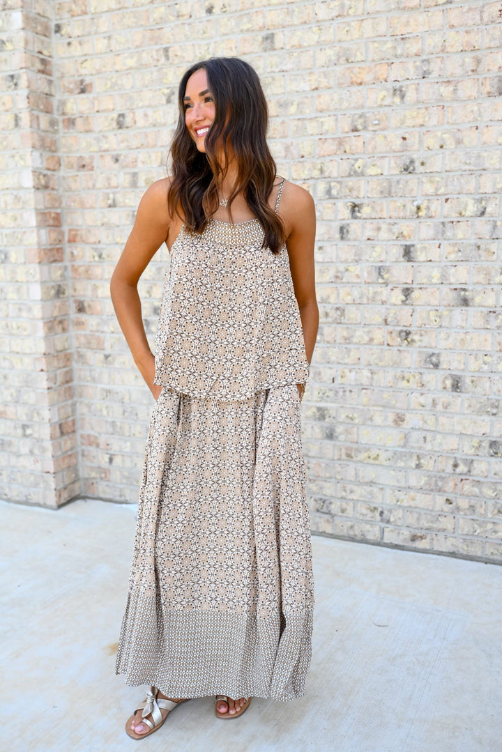 Natural Boho Spaghetti Strap Top