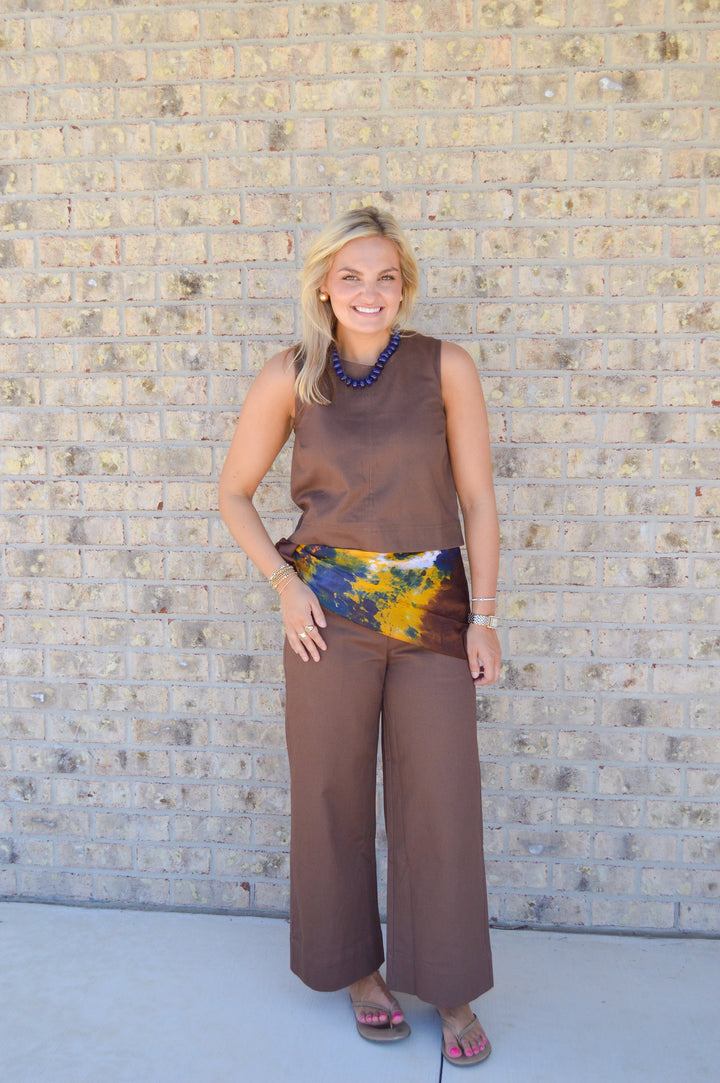 Brown Denim Pants