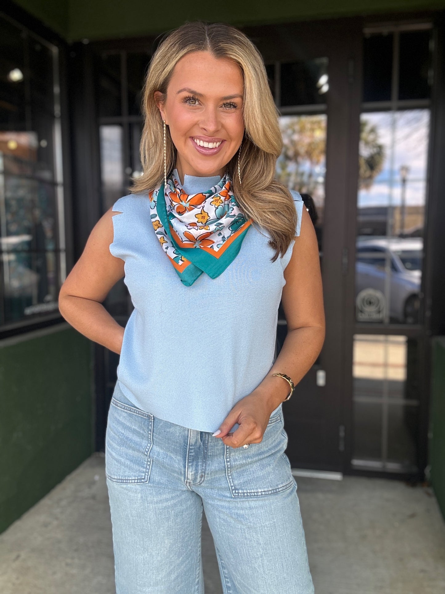 Betty Top In Baby Blue