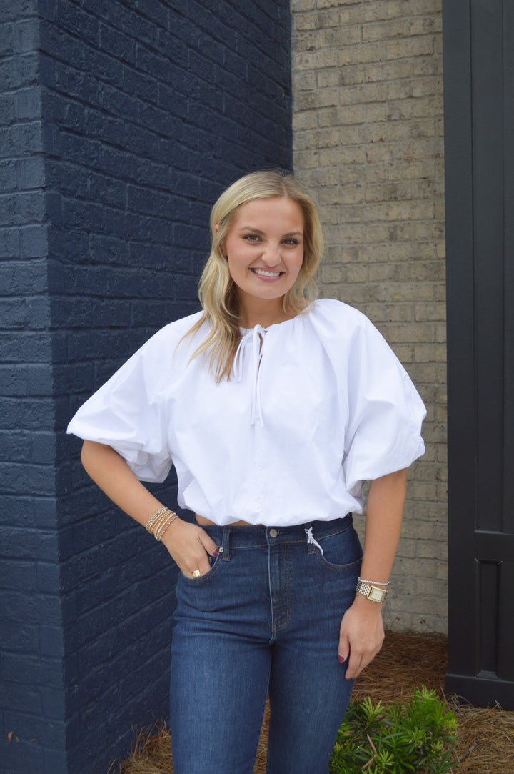 The Tatum Bubble Hem Top