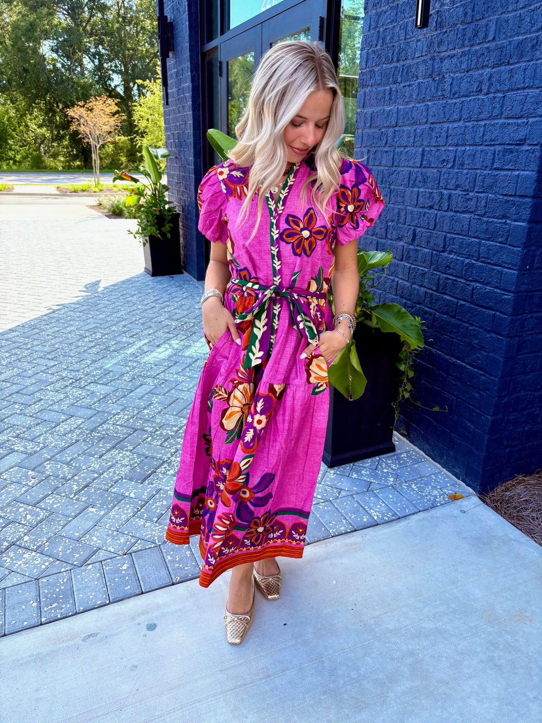 Della Mauve Blossom Dress