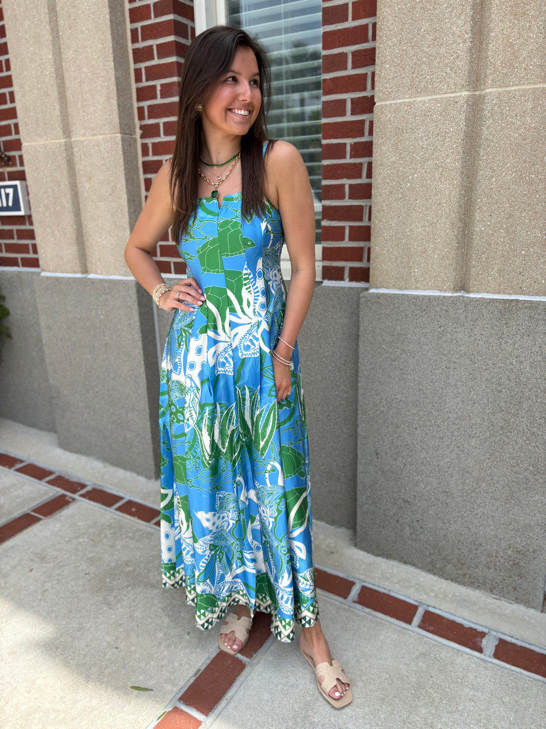 Turtle Blue Maxi Dress