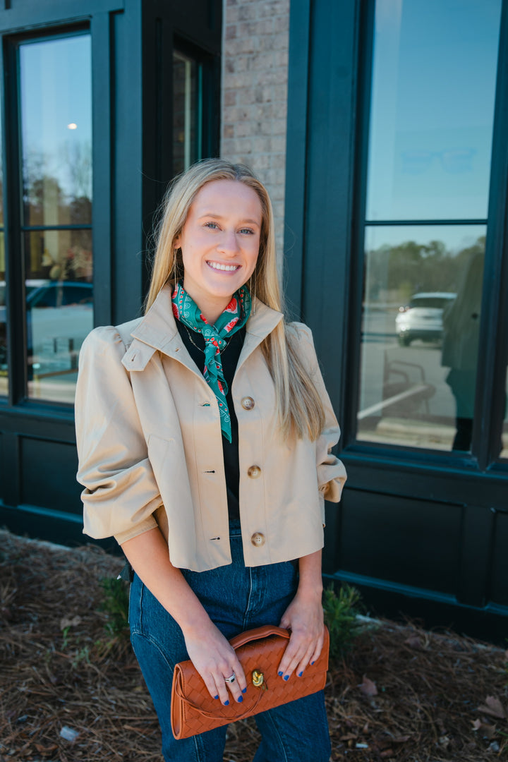 British Tan Cropped Jacket