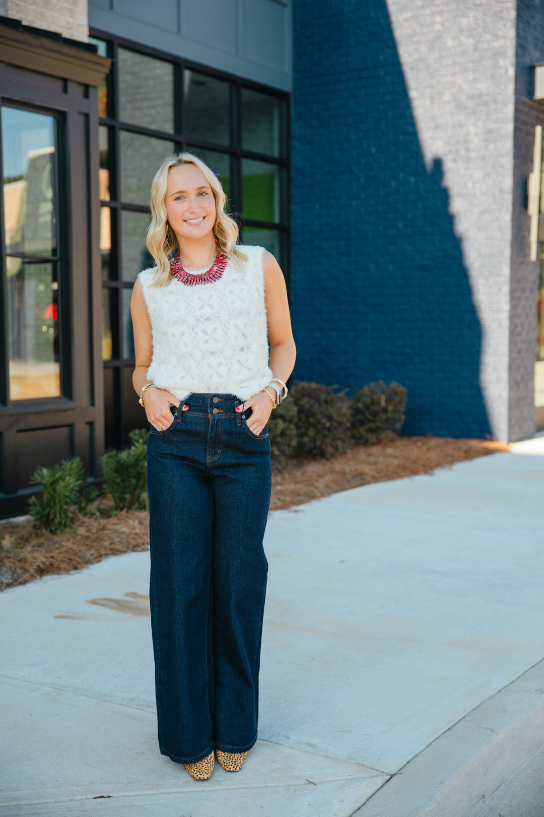 Crochet Fuzzy Shell Top