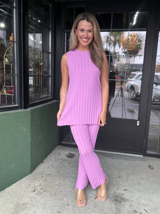 Lilac Knit Set